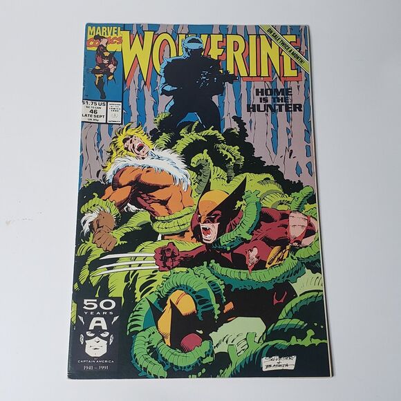 WOLVERINE-HOME IS THE HUNTER #46 LATE SEPT 1991 - MARVEL COMICS GROUP - Picture 1 of 4